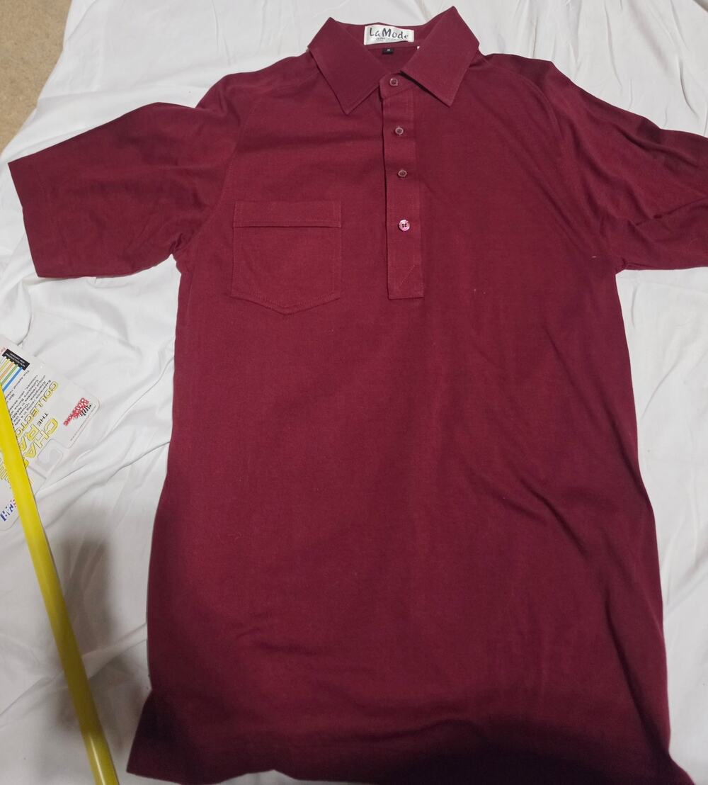 Vintage La Mode Men's Polo Shirt Burgundy